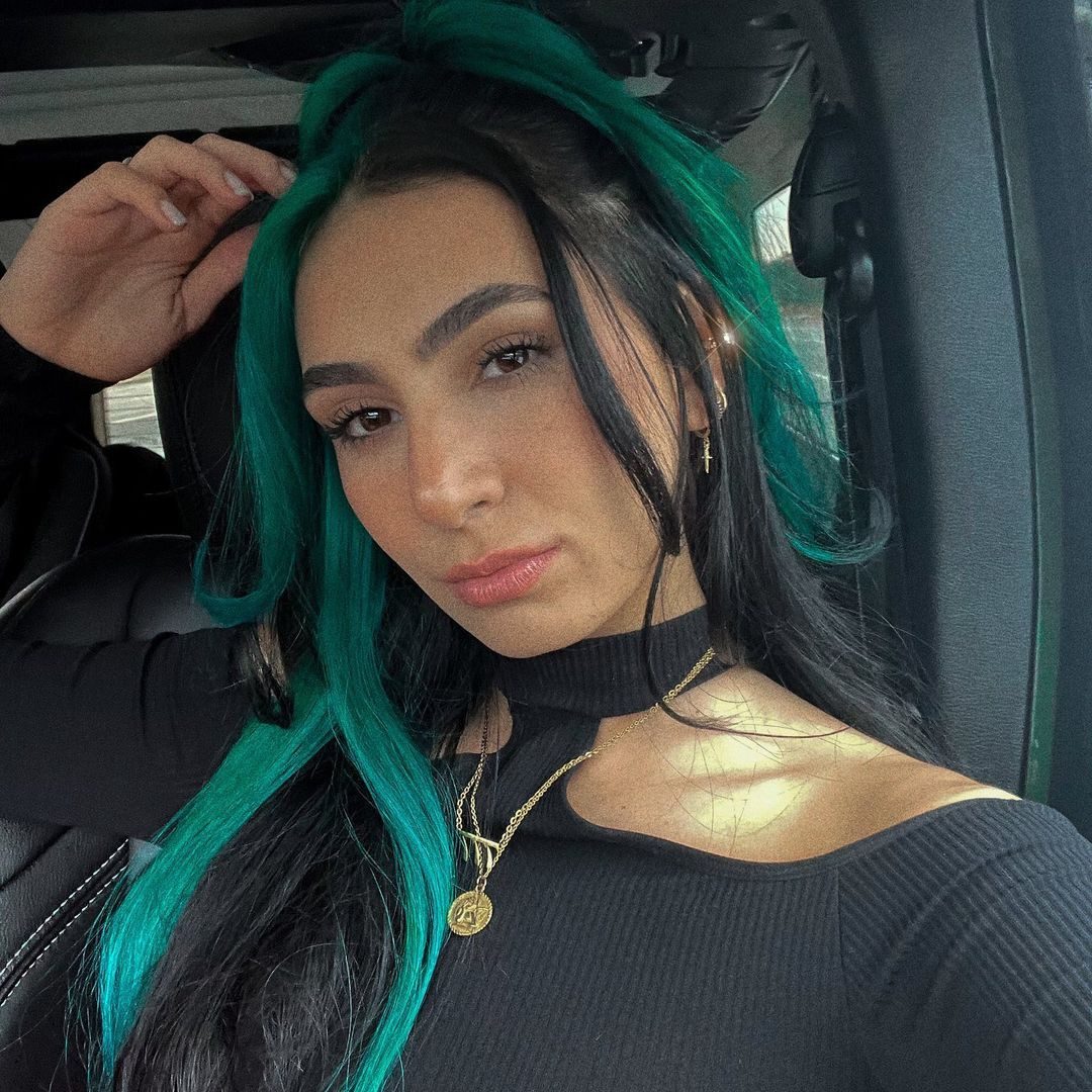 Vibrant Teal Shoulder Length — Turquoise Hair