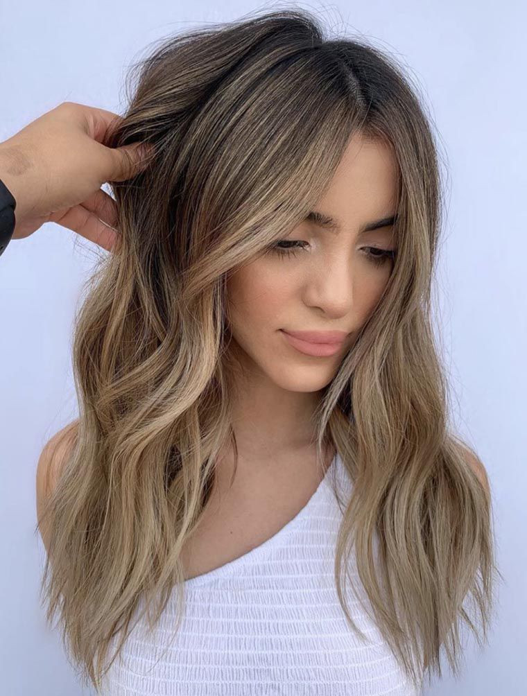 Middle Visual Idea — Brown and Blonde Hair