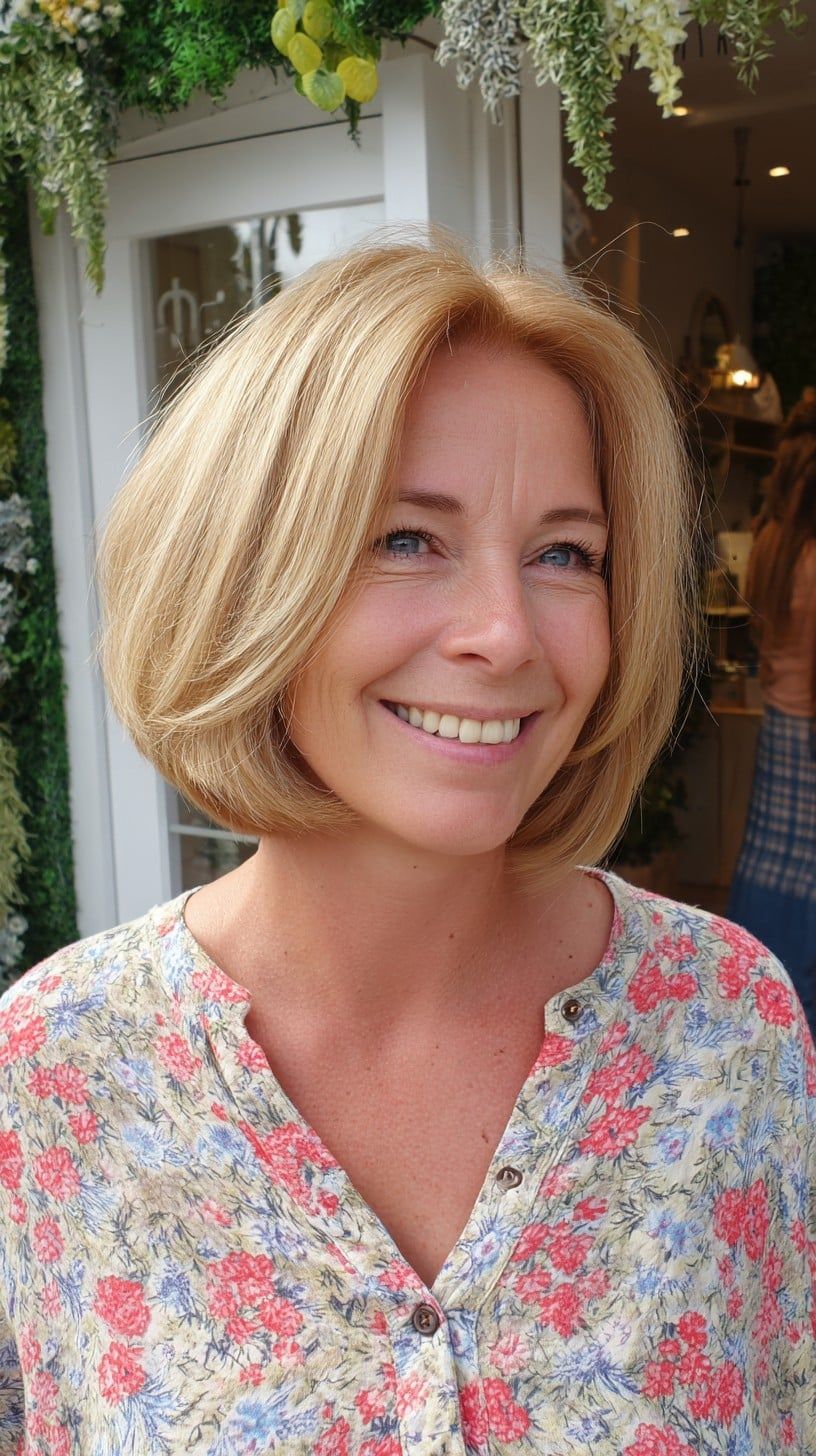 Chin Bob with Face-Framing Layers Chin Bob with Face-Framing Layers — Wash and Go Haircuts