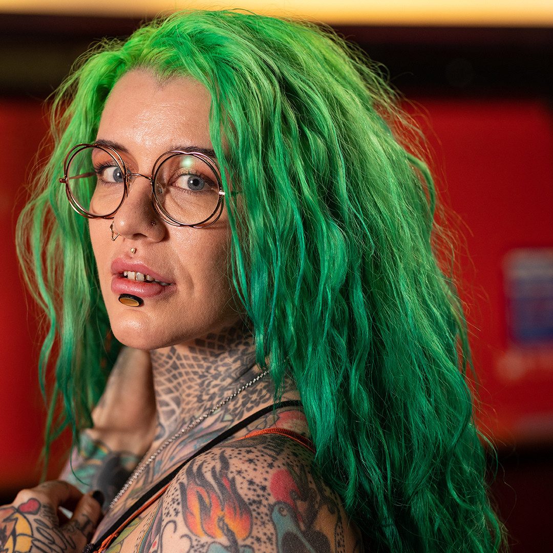 No Bangs Visual Idea No Bangs Visual Idea — Emerald Green Hair