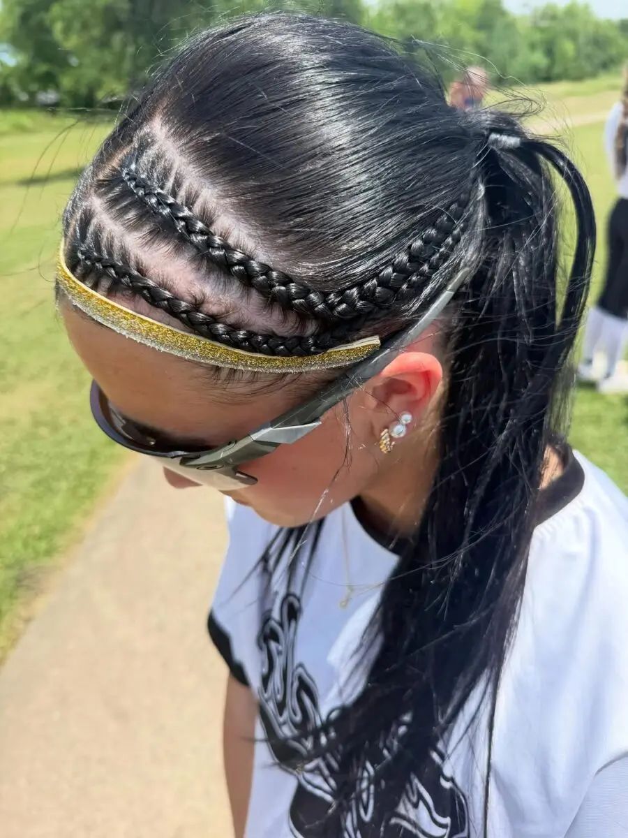 Cornrows into High Ponytail — Volleyball Hairstyles