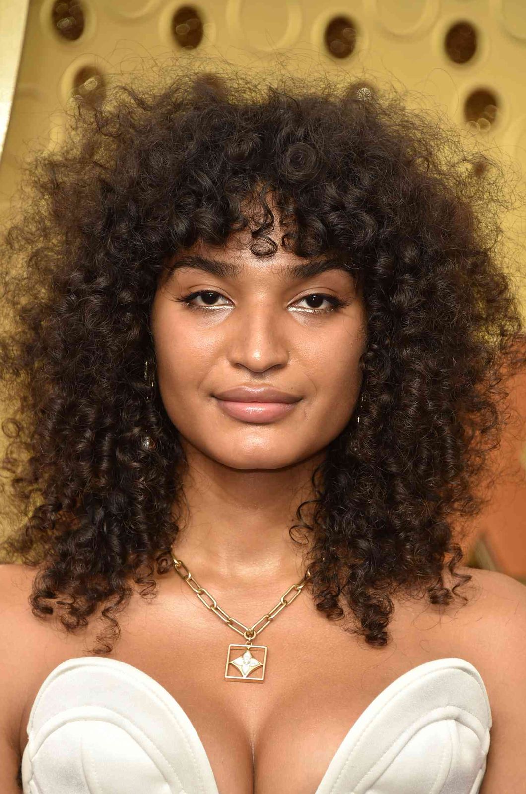 Collarbone Dark Brown No Bangs Texture — Curly Wolf Cut