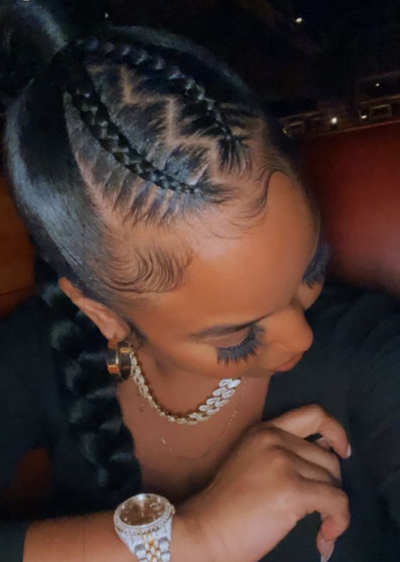 Zig-Zag Braided Ponytail Zig-Zag Braided Ponytail — Braided Ponytail for Black Women