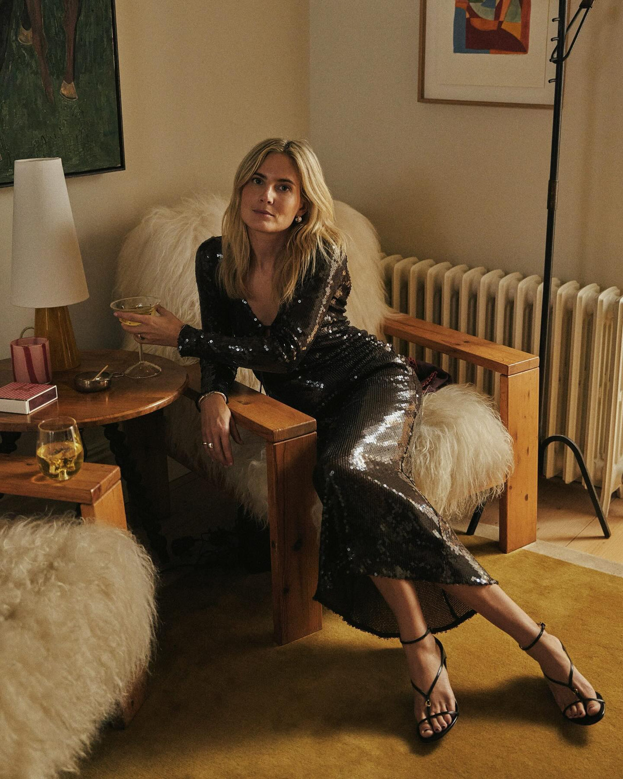 Glamorous Long-Sleeved Sequin Gown for Evening Elegance — Black Tie Outfits