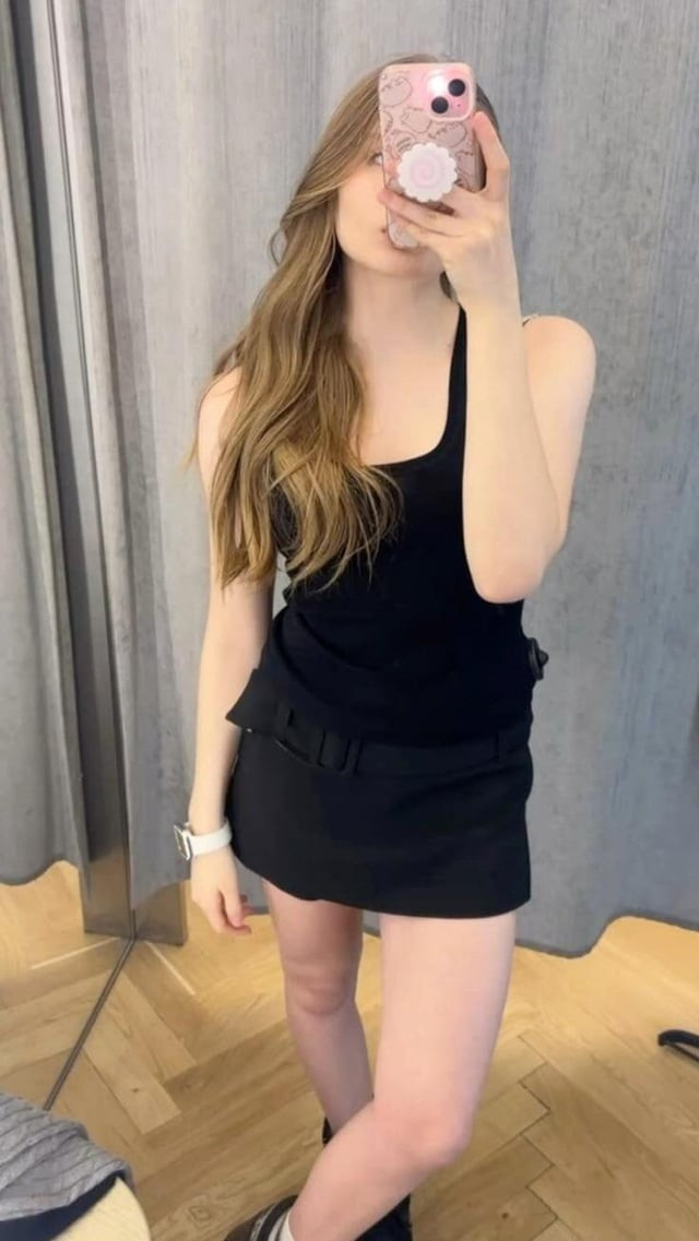 Minimalist Black Tank and Belted Mini Skirt Minimalist Black Tank and Belted Mini Skirt — Girls Night Out Outfits