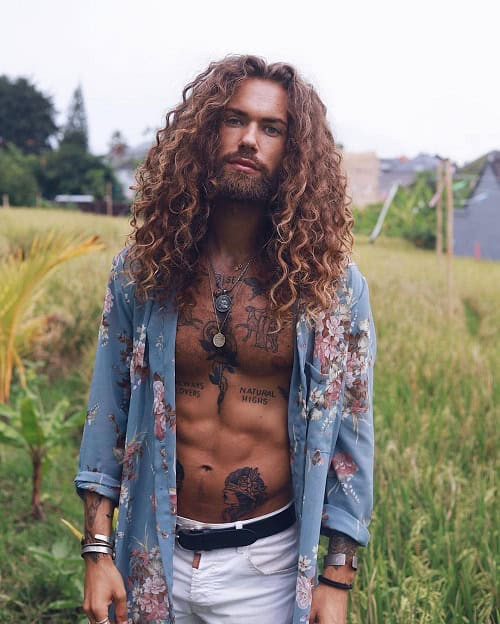 Abundant Coily Curls — Long Hairstyles for Men