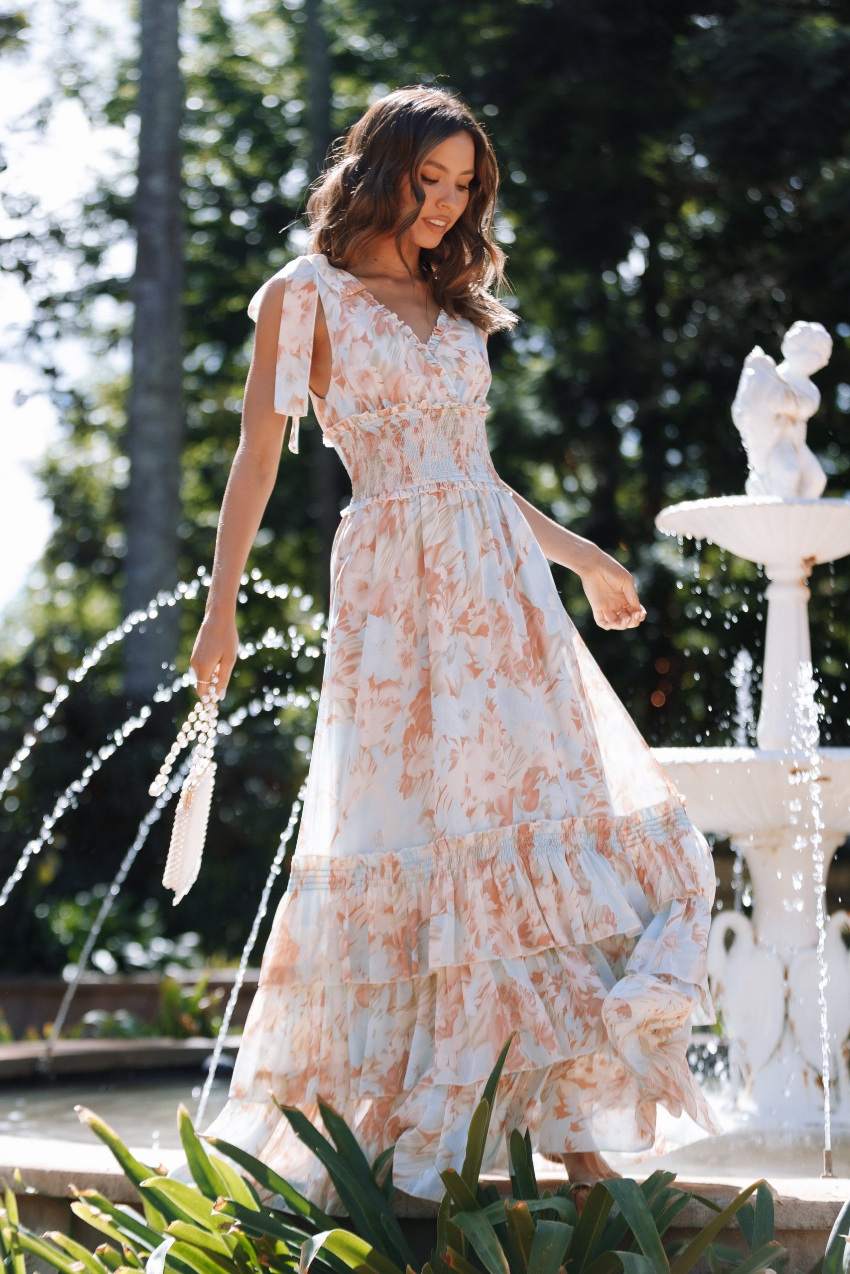 Tiered Ruffled Maxi Dress for Garden Parties Tiered Ruffled Maxi Dress for Garden Parties — Maxi Dresses