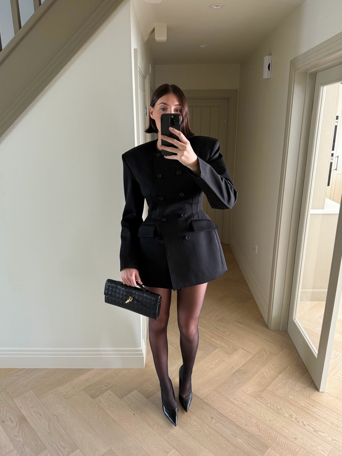 Structured Black Blazer Dress for Day or Evening — Blazer Dresses