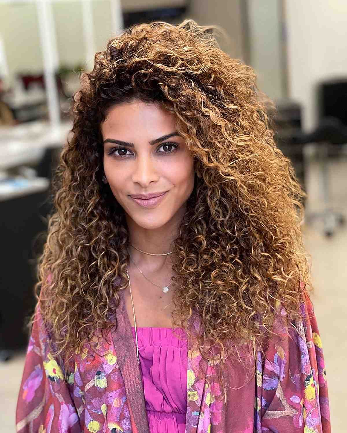 Honey Blonde Cascading Curls Honey Blonde Cascading Curls — Perms for Long Hair