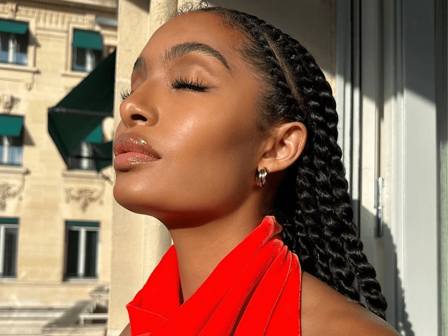 Shoulder Length Twists with Side Part — Two Strand Twists