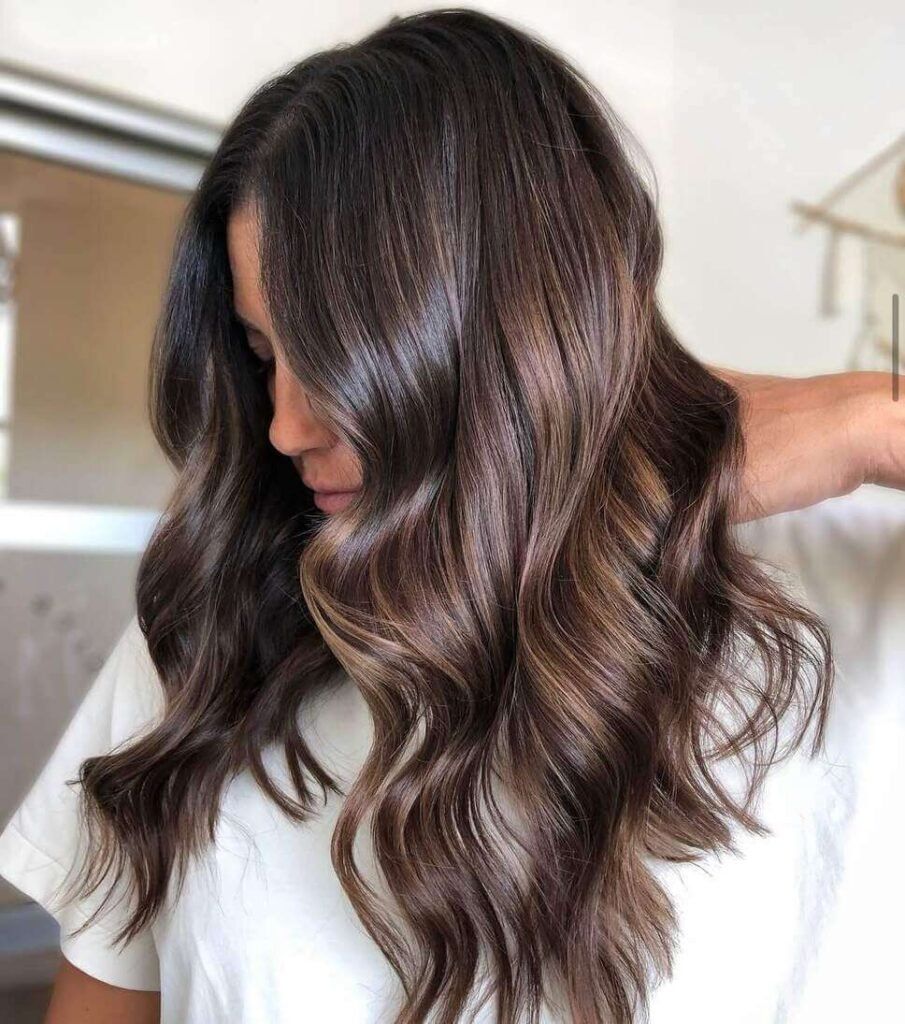 Collarbone Visual Idea Collarbone Visual Idea — Hair Color Ideas for Dark Hair