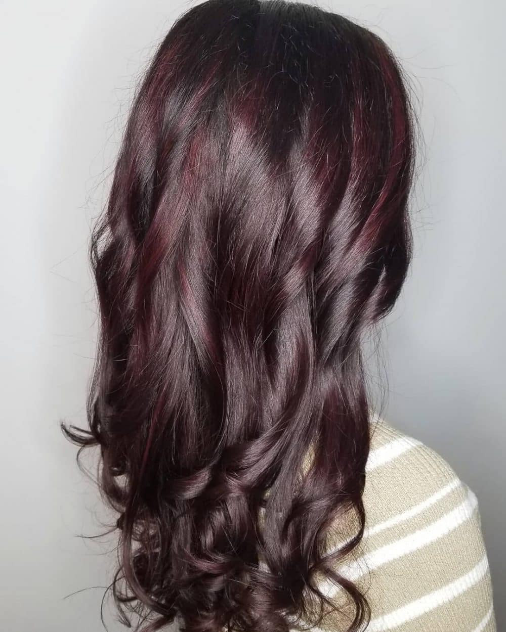 Black Cherry With Subtle Red Undertones Visual Idea — Black Cherry Hair