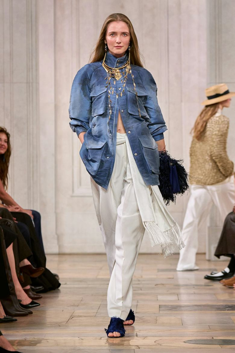Runway Ready: Tie-Dye Jacket and Flowing Trousers — Ralph Lauren Outfits
