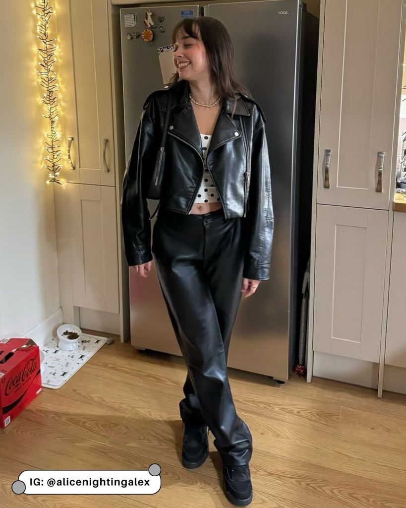 Casual Outfit Idea — Leather Jacket Outfits