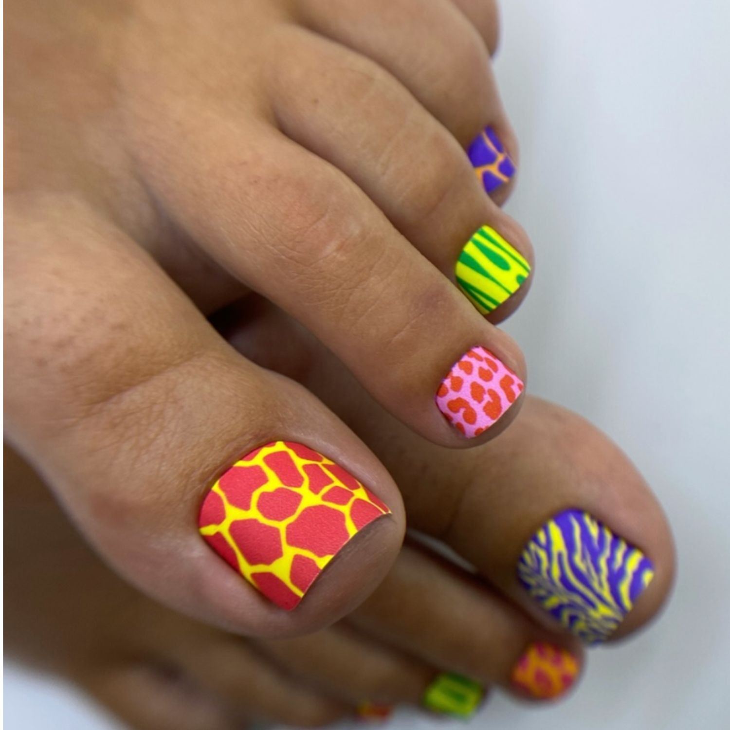 Matte Animal Print Toes Matte Animal Print Toes — Toe Nail Art