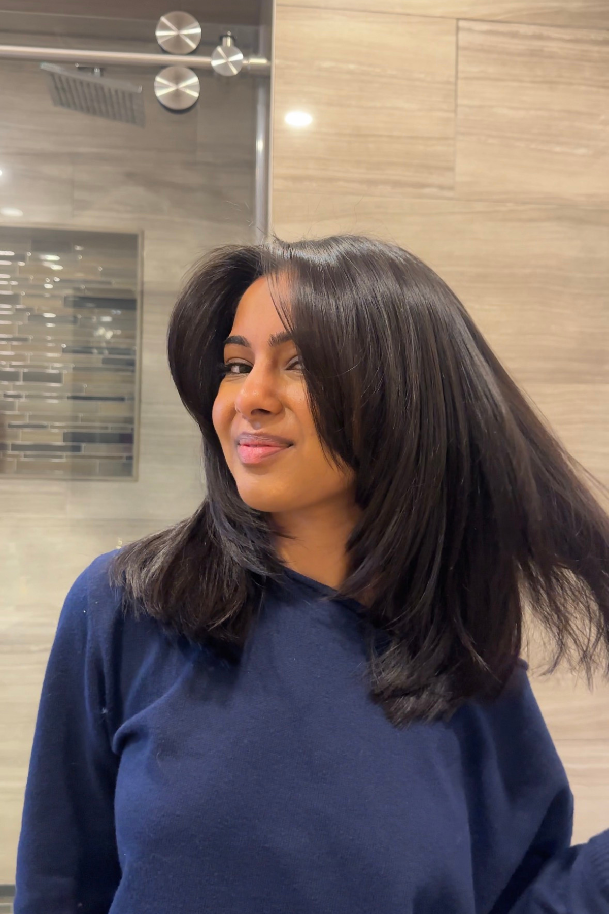 Collarbone Blowout With Subtle End Bend Collarbone Blowout With Subtle End Bend — Straight Hairstyles