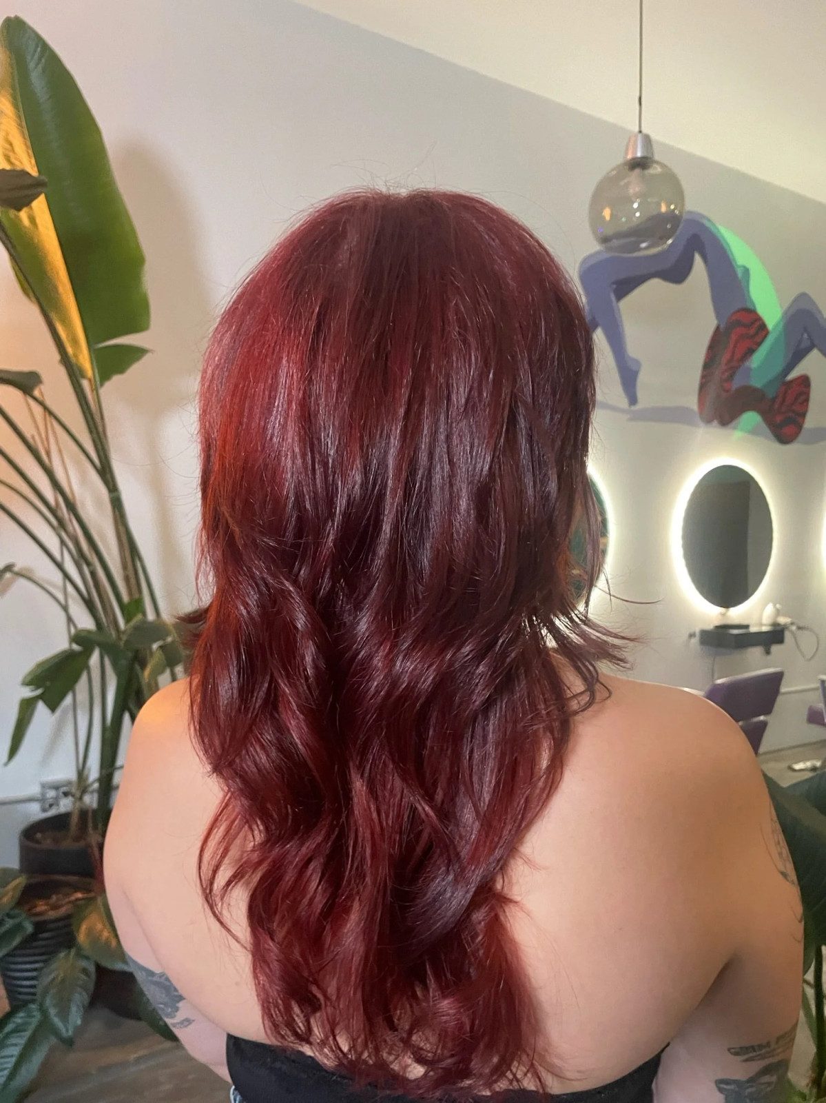 Shoulder Visual Idea Shoulder Visual Idea — Dark Auburn Hair