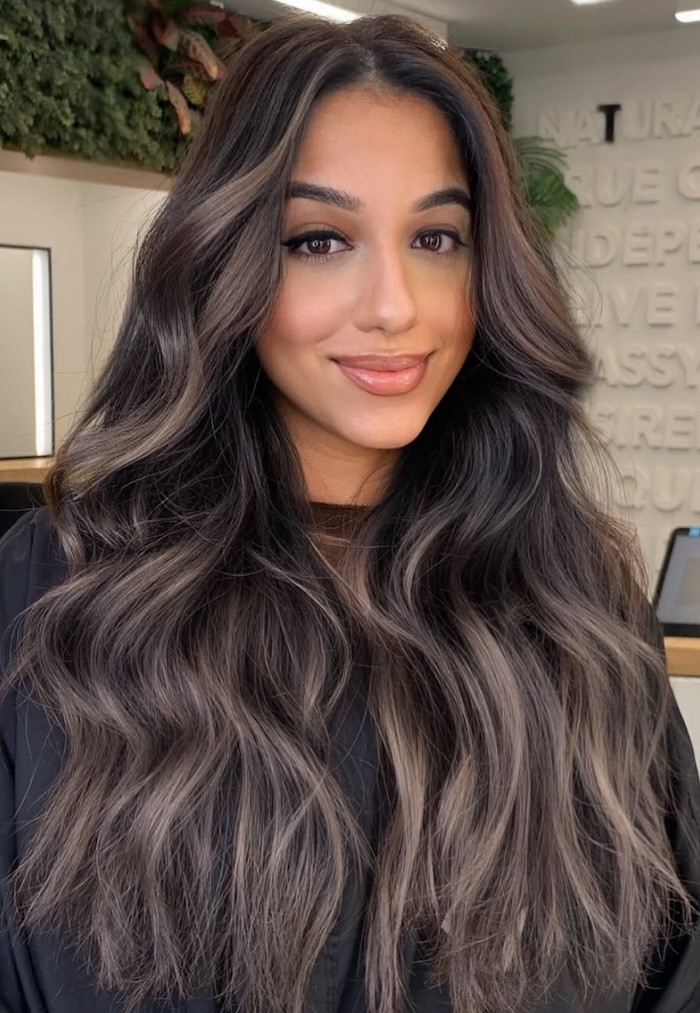 Mid-Back Visual Idea — Brunette Balayage