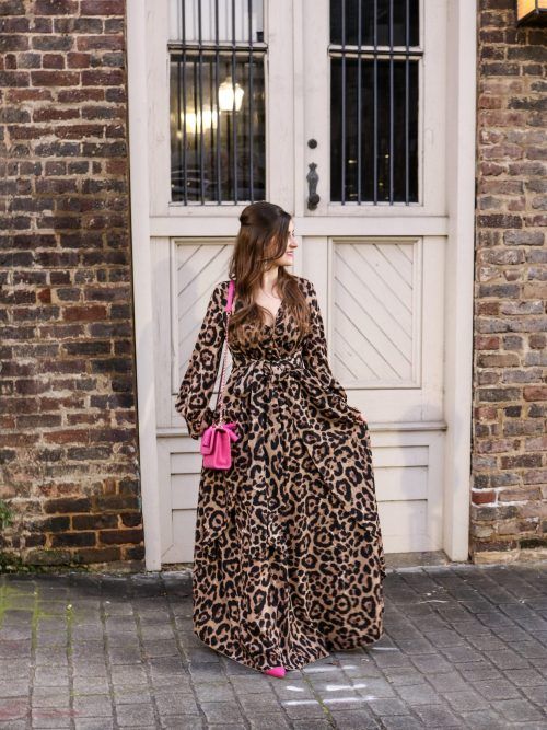 Leopard Print Maxi Dress for Evening Party Glamour Maxi Dress Outfits