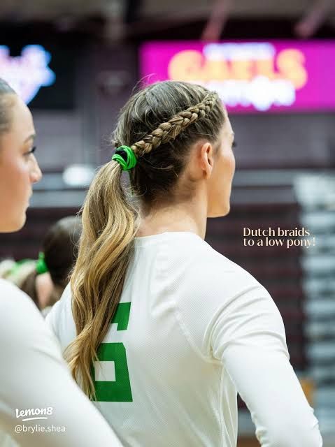 Mid-Back Dutch Braid to Low Ponytail Mid-Back Dutch Braid to Low Ponytail — Lacrosse Hairstyles