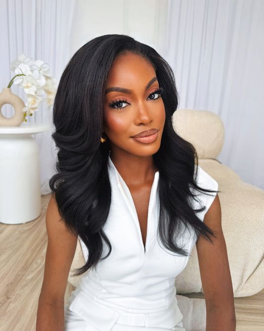 Shoulder Length Waves With Shine Shoulder Length Waves With Shine — Silk Press Curls