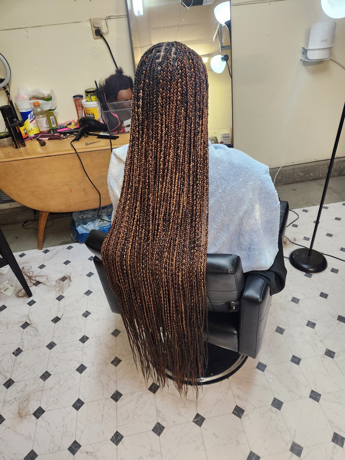 Long Knotless Braids with Subtle Dimension — Brown Knotless Braids