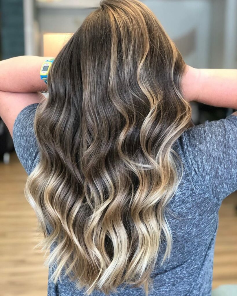 Dark Blonde Balayage Blowout Waves Dark Blonde Balayage Blowout Waves — Beach Waves