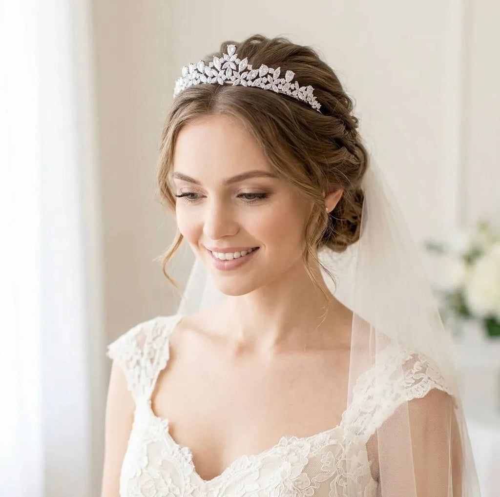 Soft Updo with Loose Curls and Tiara — Wedding Hairstyles with Tiara