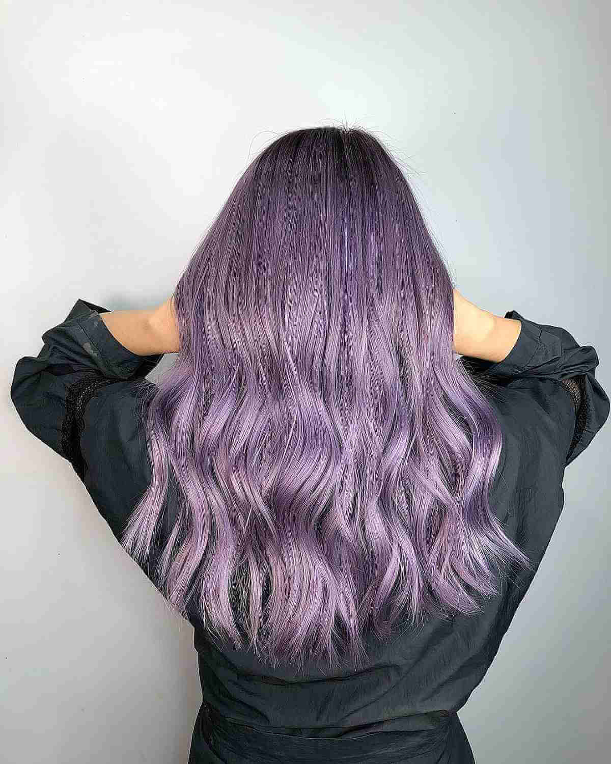 Lavender With Dark Root Shadow Lavender With Dark Root Shadow — Lavender Hair