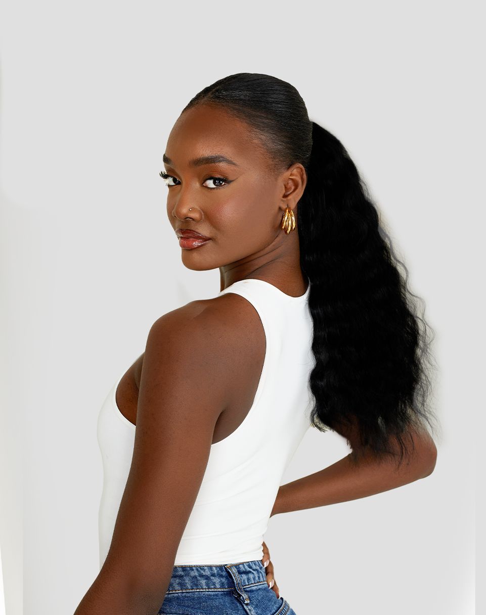 Classic High Ponytail With Soft Waves — Ponytail with Extensions