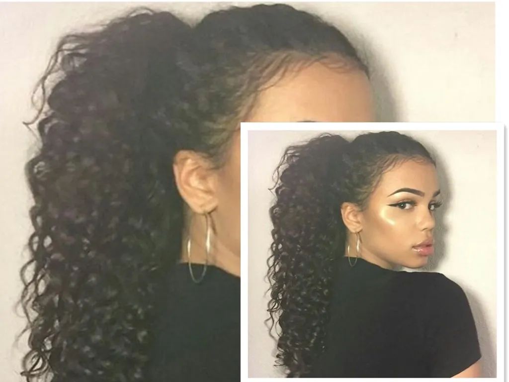 Front View Visual Idea Front View Visual Idea — Curly High Ponytail