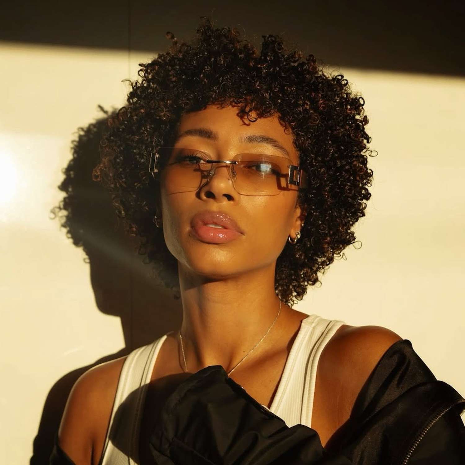 Dark Brown Chin Length Air-Dried Bob Defined Curls — Short Curly Haircuts