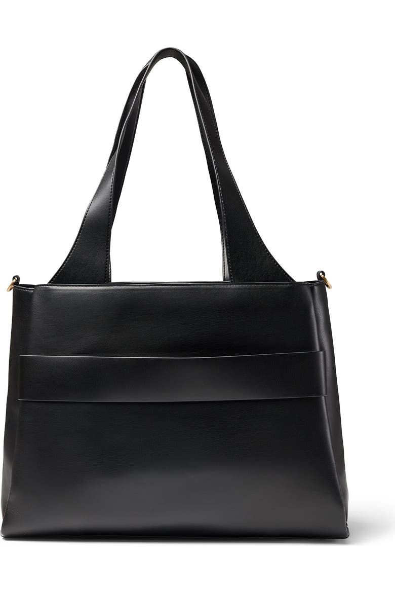 Black Structured Tote with Horizontal Strap Black Structured Tote with Horizontal Strap — Work Bags for Women