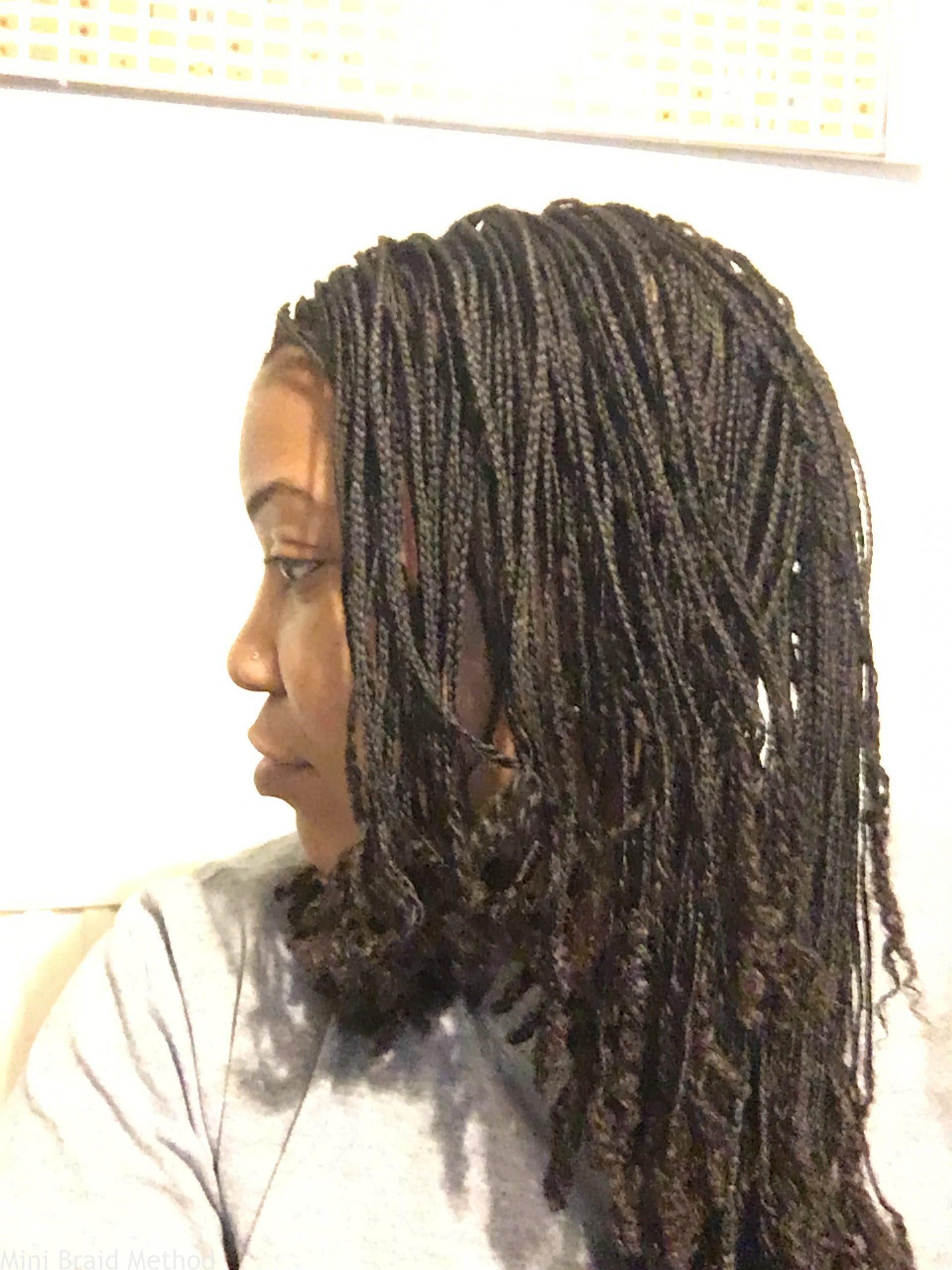 No Bangs Visual Idea — Mini Braids
