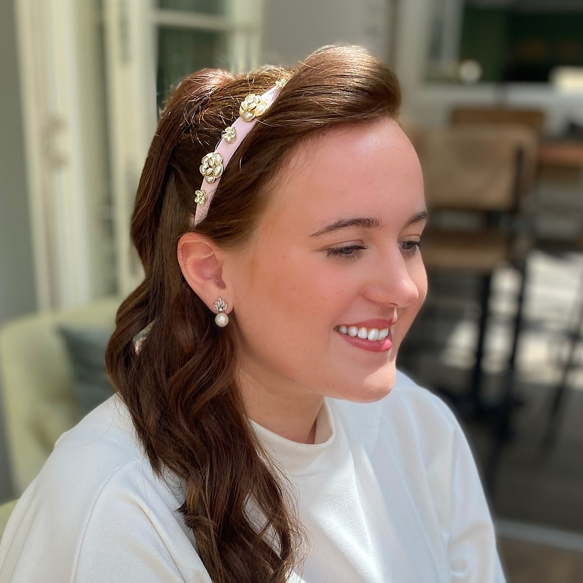 Medium Brown With Subtle Highlights Visual Idea — Headband Hairstyles