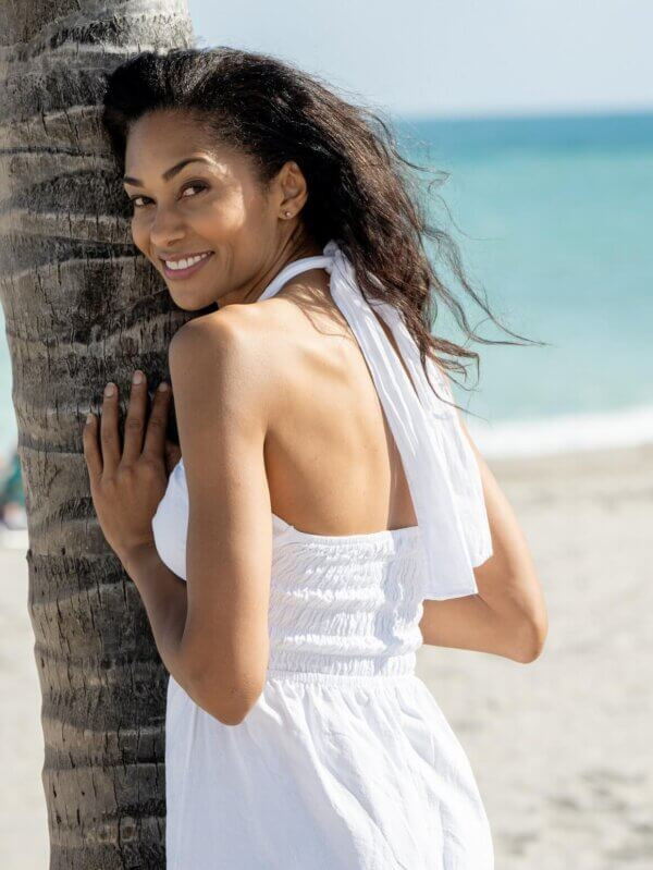Smocked Halter Mini Dress for Beach Days — Tulum Outfits
