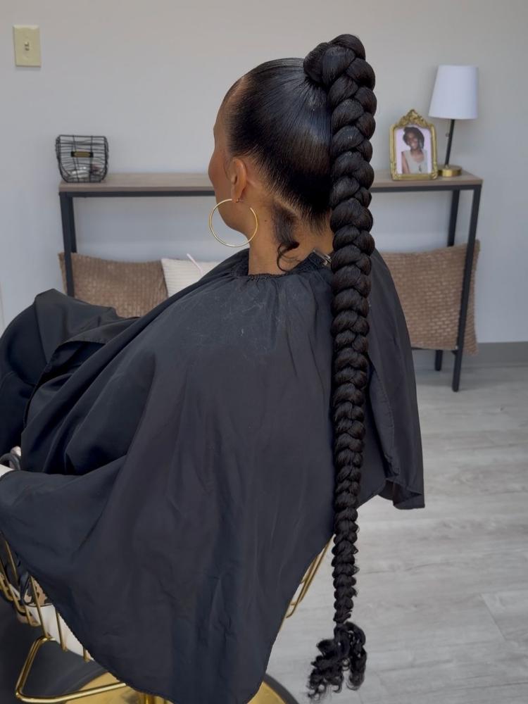 Dramatic Length Chunky Braided Ponytail Dramatic Length Chunky Braided Ponytail — Braided Ponytail for Black Women