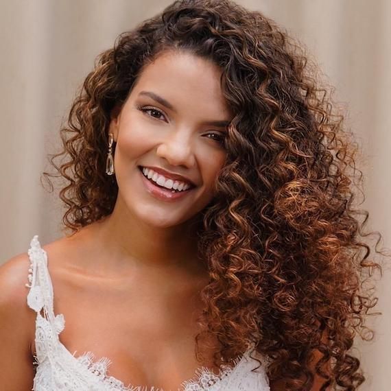 Side Visual Idea — Balayage Curly Hair