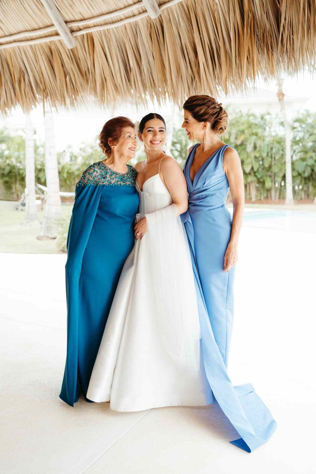 Formal Elegance: Royal Blue Beaded Cape Dress — Grandma Outfits