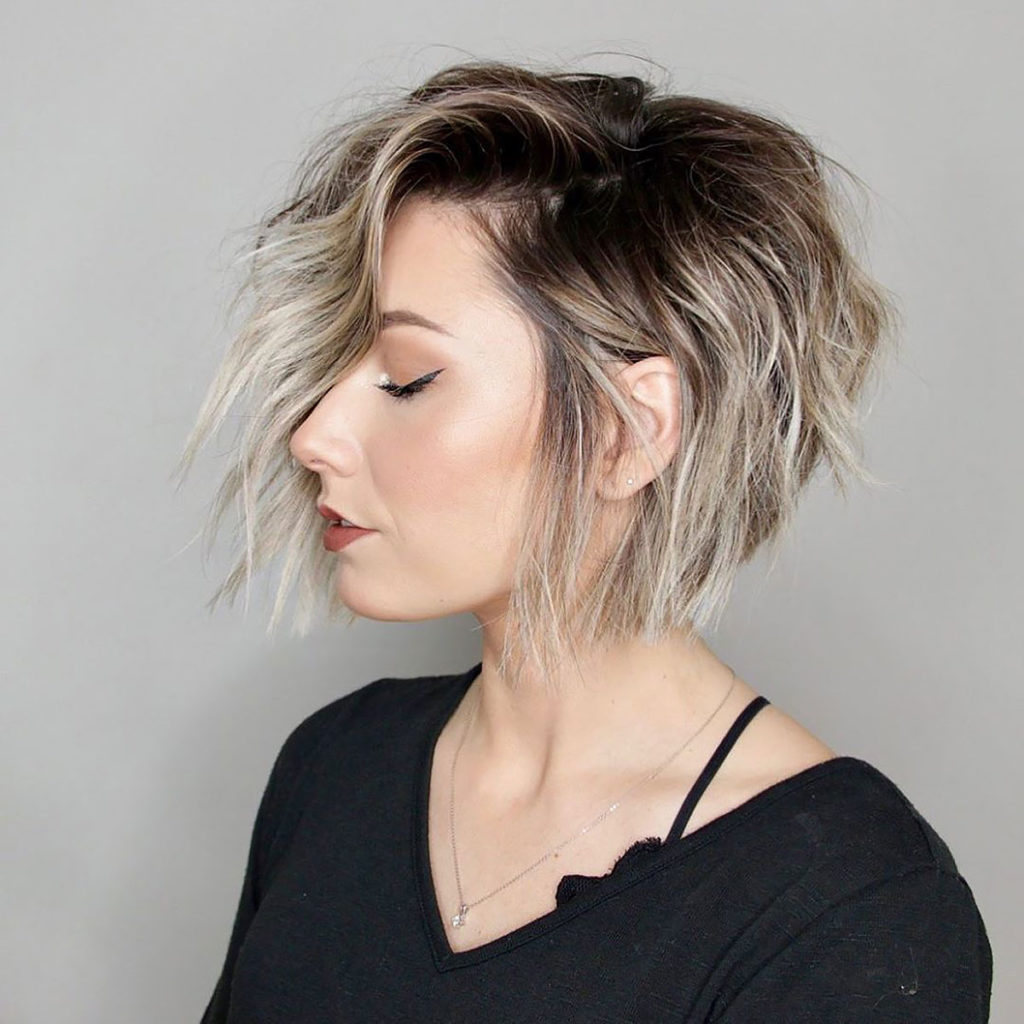Asymmetrical Bob With Textured Layers Asymmetrical Bob With Textured Layers — Cute Hairstyles