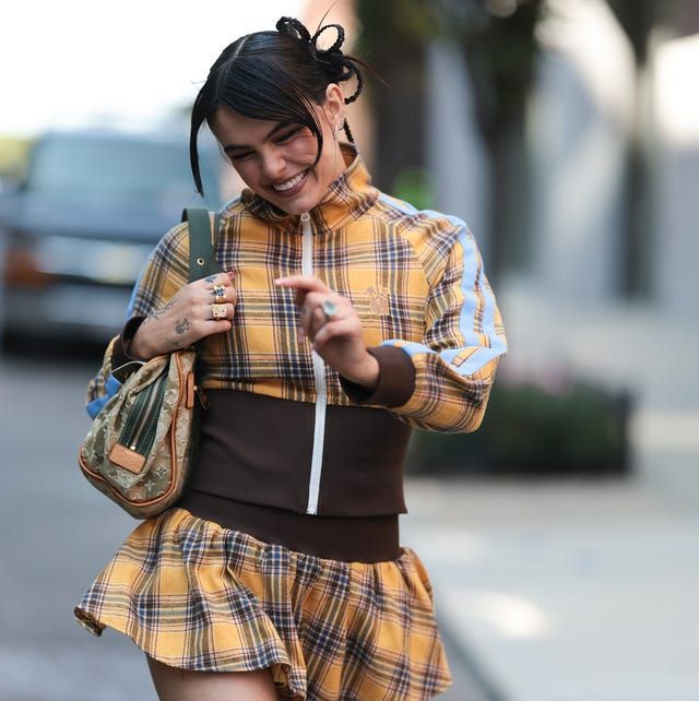 Yellow Plaid Track Jacket and Mini Skirt Set Yellow Plaid Track Jacket and Mini Skirt Set — Plaid Skirts