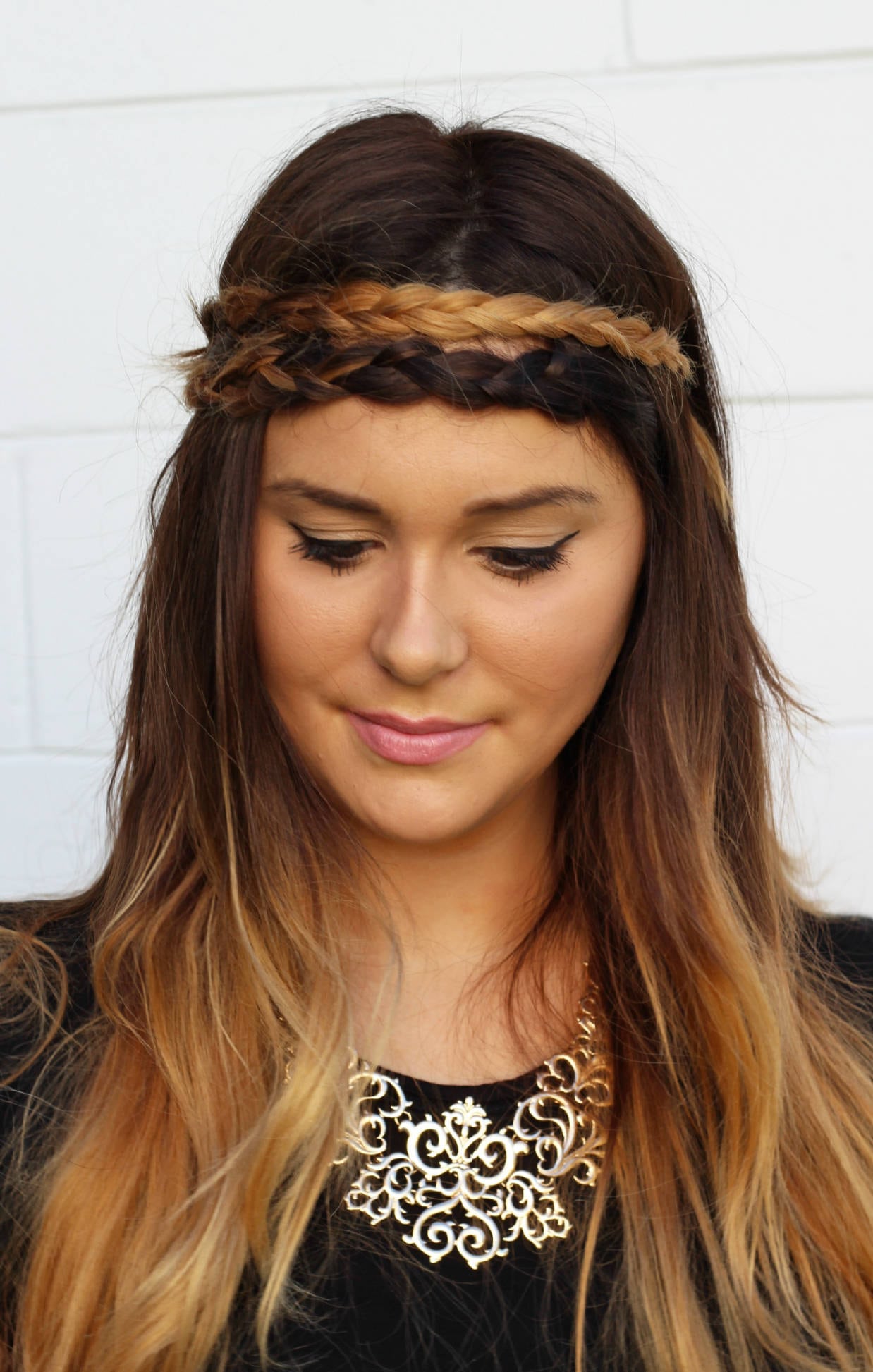 Braided Headband with Wavy Hair — Easy Hairstyles