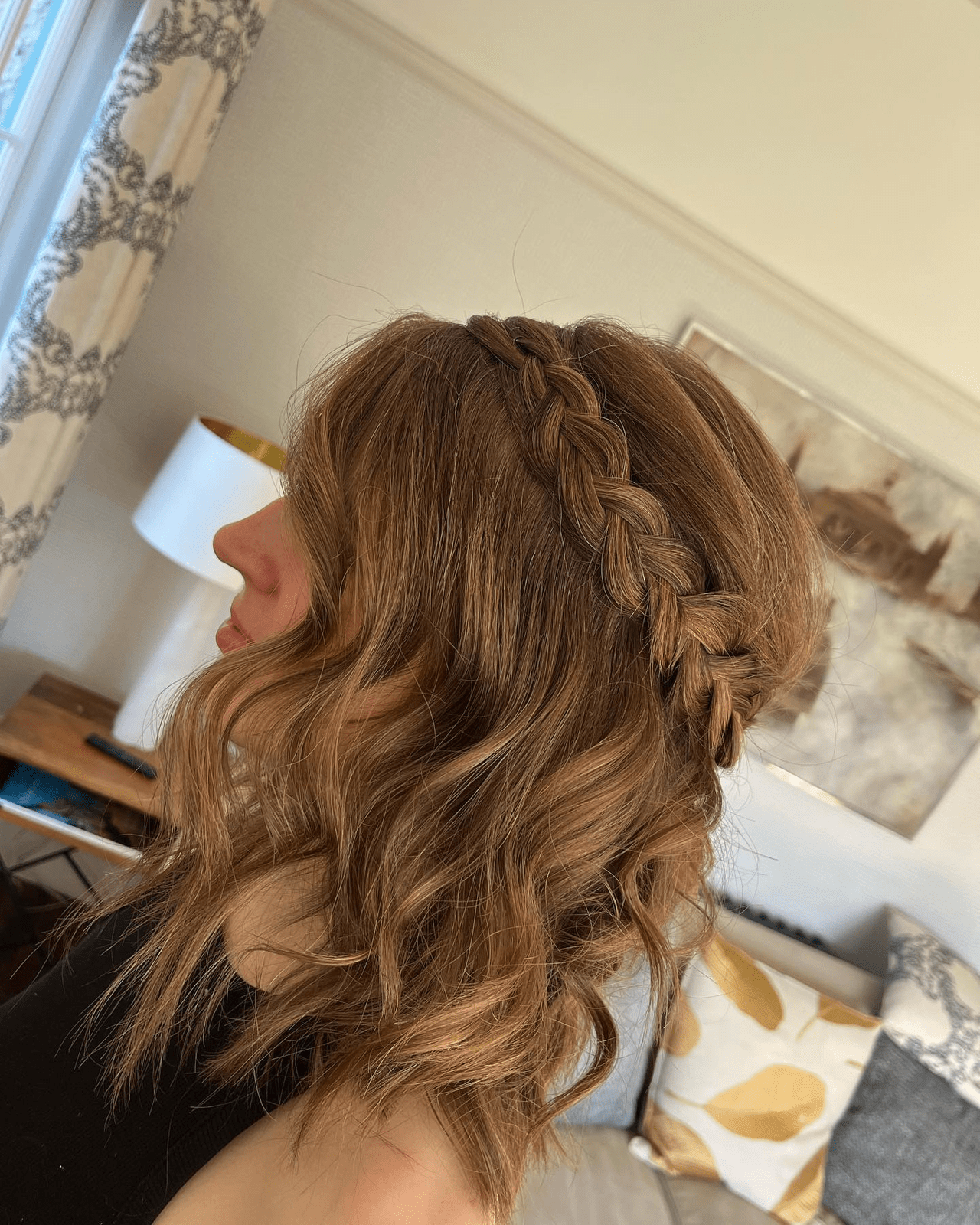 Braided Crown With Loose Waves Braided Crown With Loose Waves — Second Day Hairstyles