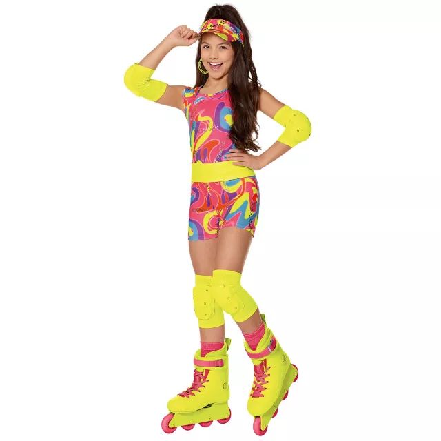 Colorful Leotard Set with Neon Skates for Young Skaters — Roller Skating Outfits