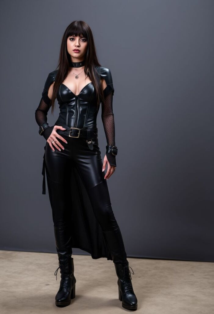 Corset Top with Leather Pants and Skirt Overlay Corset Top with Leather Pants and Skirt Overlay — Metalhead Outfits