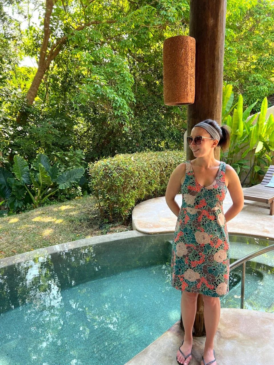 Floral A-line Dress for Resort Casual Style — Thailand Outfits