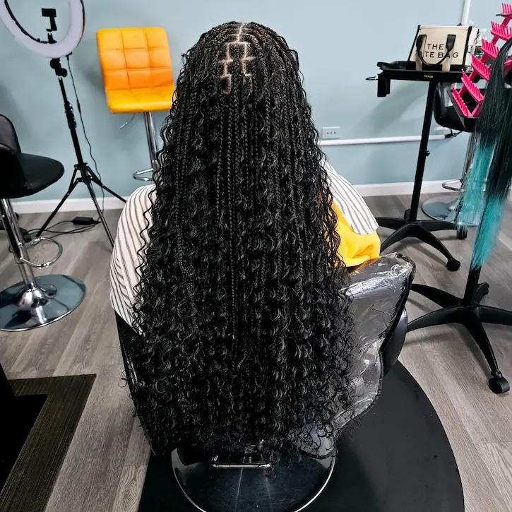 Long Knotless Braids With Flowing Ends — Boho Braids