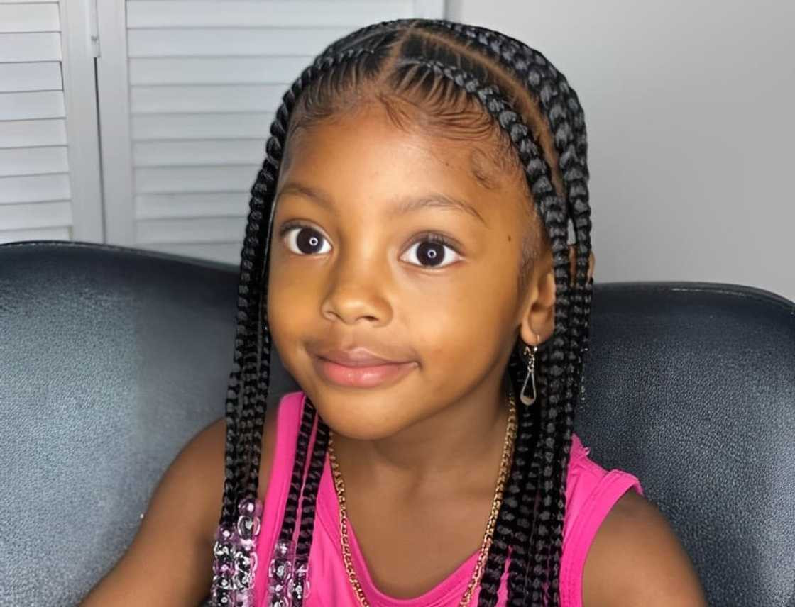 Classic Shoulder Length Cornrows — Kids Cornrows