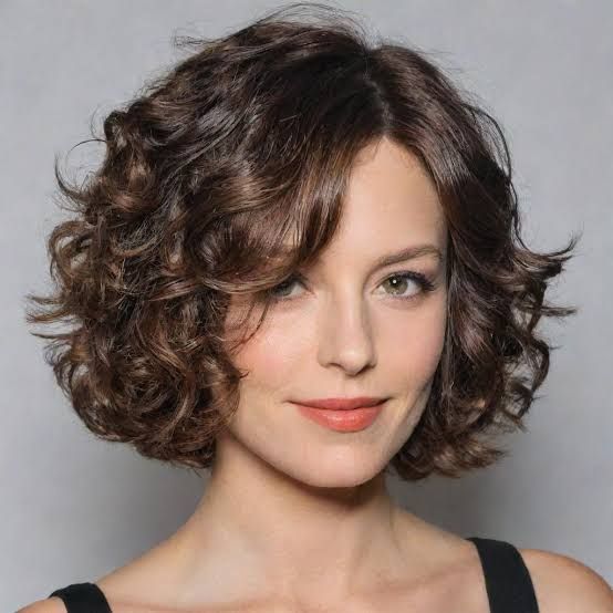 Chin Bob with Side-Swept Curls Chin Bob with Side-Swept Curls — Wash and Go Haircuts