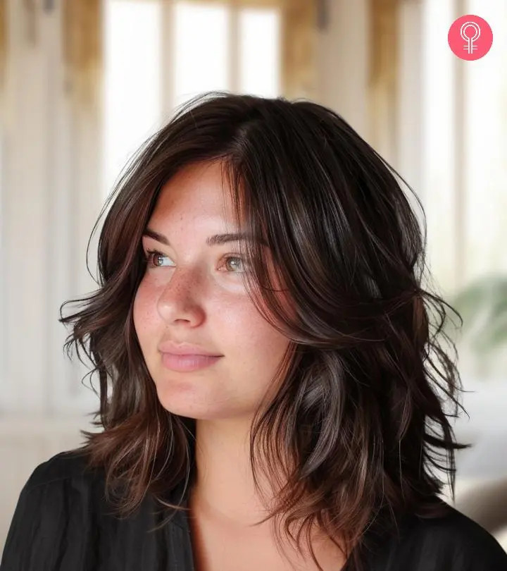 Voluminous Blowout Lob With Face-Framing Voluminous Blowout Lob With Face-Framing — Hairstyles for Chubby Faces